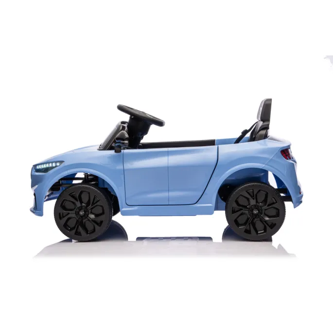 wygodne siedzenie w niebieskim mustangu mach-e na akumulator dla dzieci