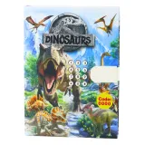 zbliżenie na zamek szyfrowy pamiętnika z dinozaurami