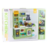 zbliżenie na detal generowania pary i koloryzm zmieniających się produktów żywnościowych