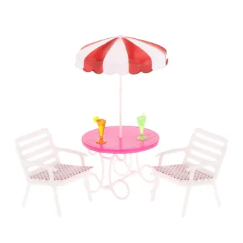 Komplet akcesoriów do relaksu przy basenie – leżak, stół i krzesła