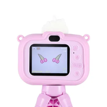 dziecięcy aparat fotograficzny z wyraźnymi elementami jednorożca