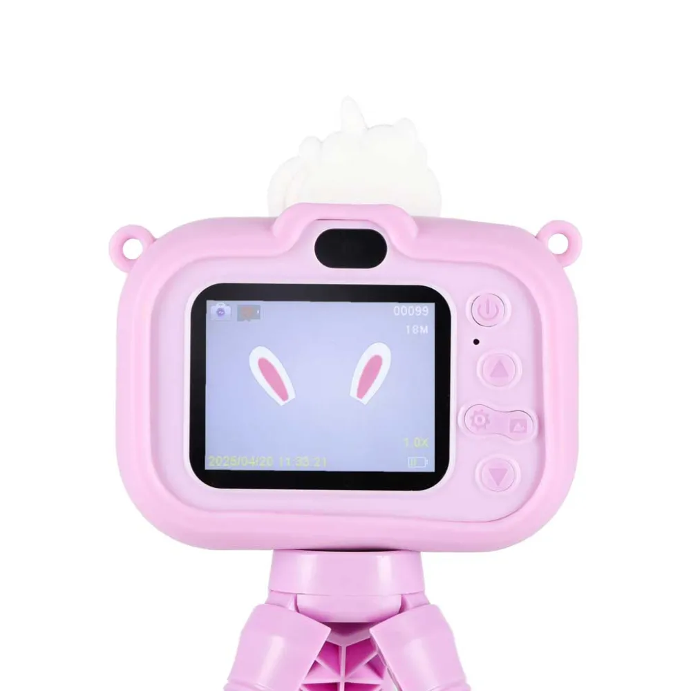 widok całości fioletowego aparatu dla dzieci