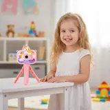 lekka konstrukcja aparatu fotograficznego dziecięcego z detalami obudowy