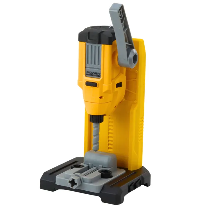 Detal ruchomej wiertarki stołowej z efektami świetlnymi i dźwiękowymi