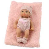 Zbliżenie na realistyczną buzię lalki bobasa 18 cm