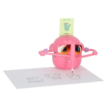 interaktywny robot edukacyjny różowy w komplecie z mazakiem