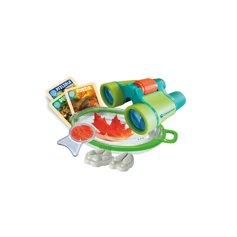 Zbliżenie na lornetkę do obserwowania ptaków i przyrody