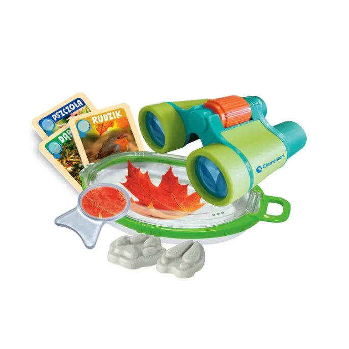 Zbliżenie na lornetkę do obserwowania ptaków i przyrody