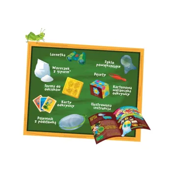 Elementy zestawu badacza natury w polskiej wersji językowej