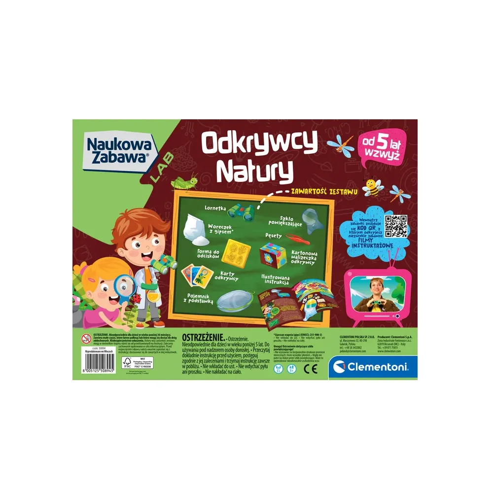 Cały zestaw do odkrywania przyrody ułożony w walizeczce