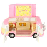Samochód lodziarnia z otwartym dachem i widocznymi elementami wnętrza