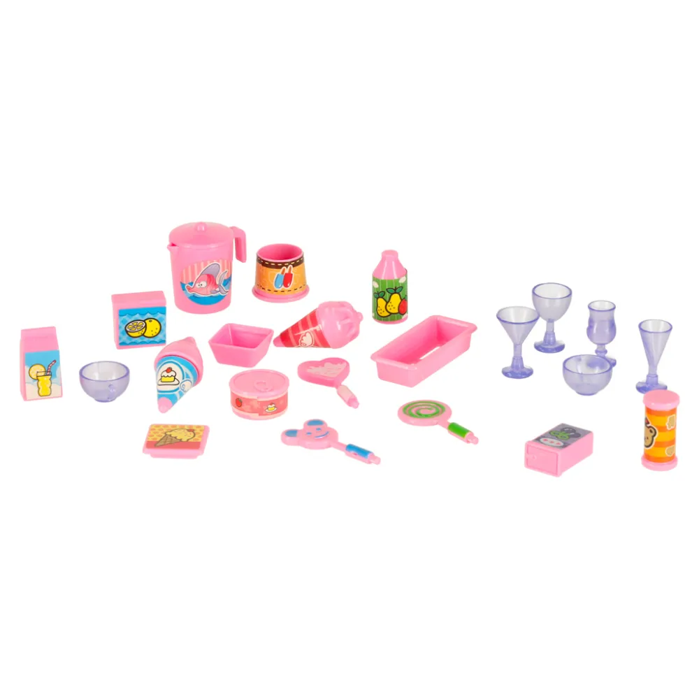 Kolorowa strefa gastronomiczna stworzona z elementów zestawu