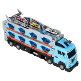 rozłożony tor samochodowy o długości 210 cm z pojazdami