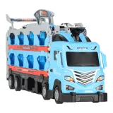 samochodziki ustawione na lawecie do transportu