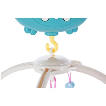 Zestaw z karuzelą, pilotem, grzechotkami i gryzaczkiem konikiem