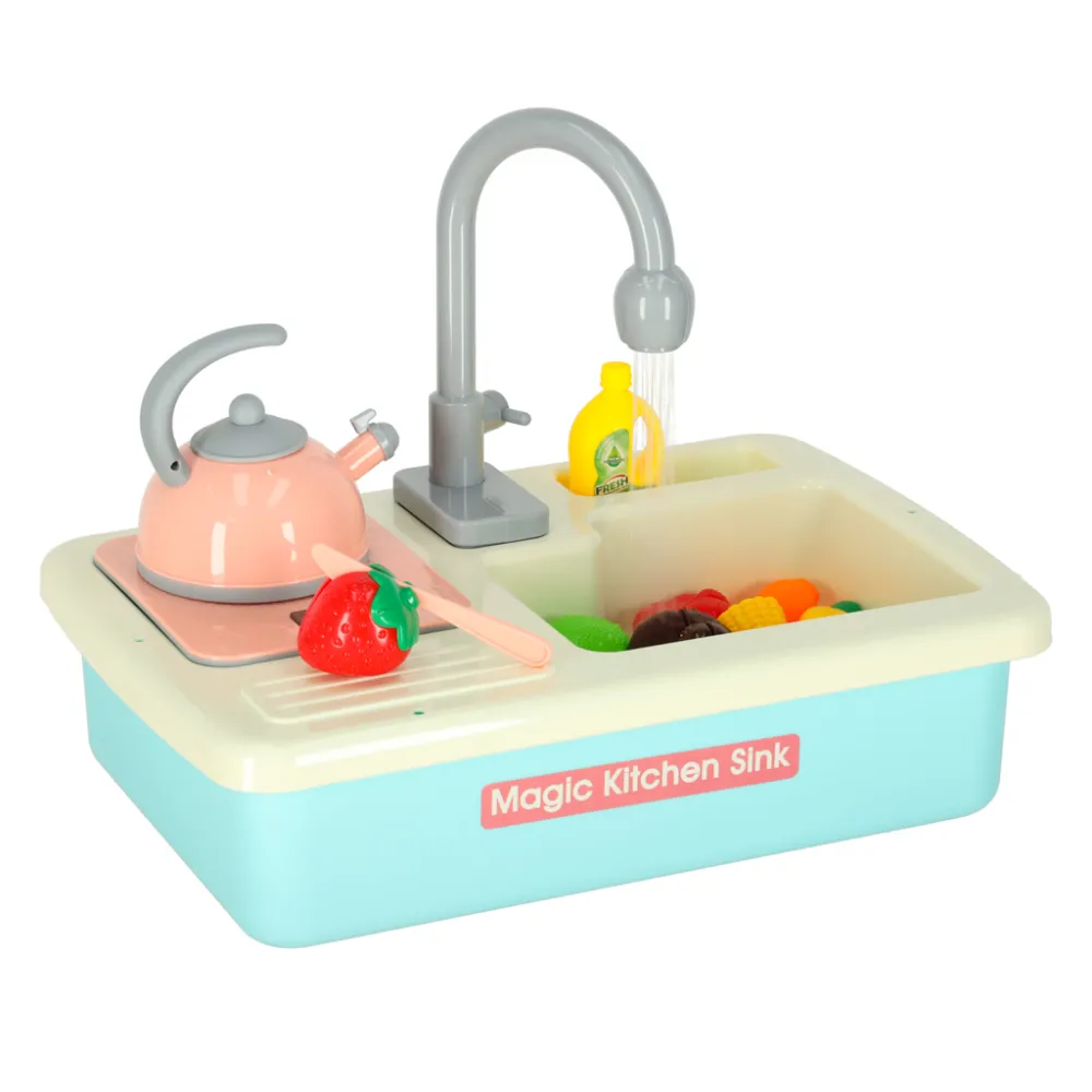 Zlewozmywak do mycia naczyń dla dzieci w kolorze niebieskim