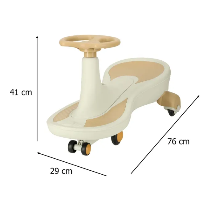 Złoto-biały jeździk grawitacyjny LED z widocznym panelem sterowania