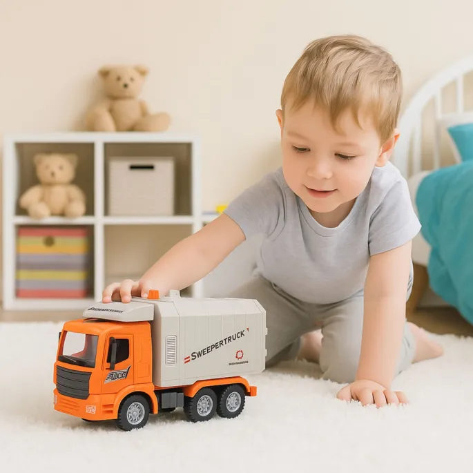 obrotowe koła ciężarówki śmieciarki w zbliżeniu