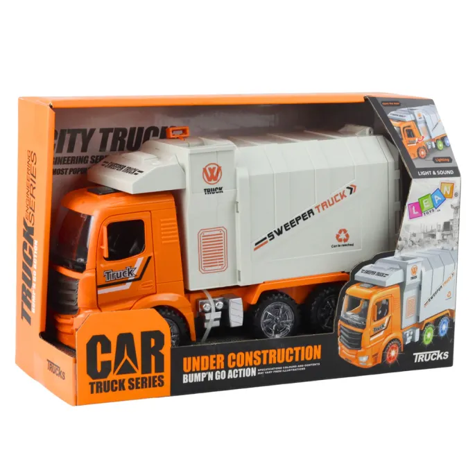 realistyczny model śmieciarki podczas zabawy