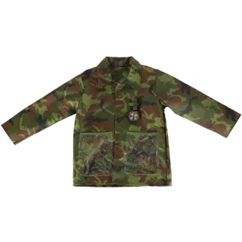 kostium żołnierza dziecięcy komplet z akcesoriami na tle białym