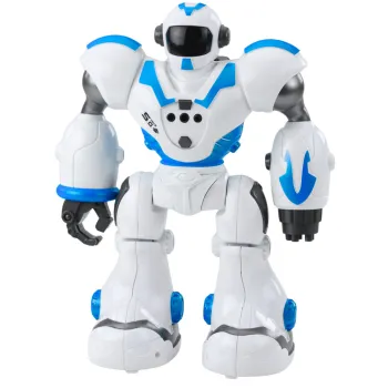 Robot Interaktywny Zdalnie Sterowany RC 16 Funkcji Światła Dźwięki Niebieski
