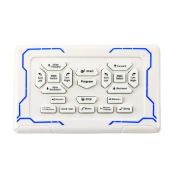 Zestaw robota edukacyjnego z pilotem, kablem i instrukcją