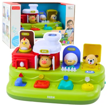 Interaktywna zabawka edukacyjna farma z wyskakującymi zwierzątkami dla dzieci