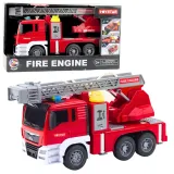 Wóz strażacki z wysięgnikiem i realistycznymi detalami