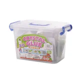 praktyczne, plastikowe wiaderko ze wszystkimi akcesoriami zestawu