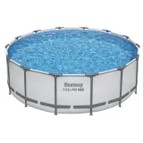 Zbliżenie na stalowy stelaż basenu Bestway i system FrameLink