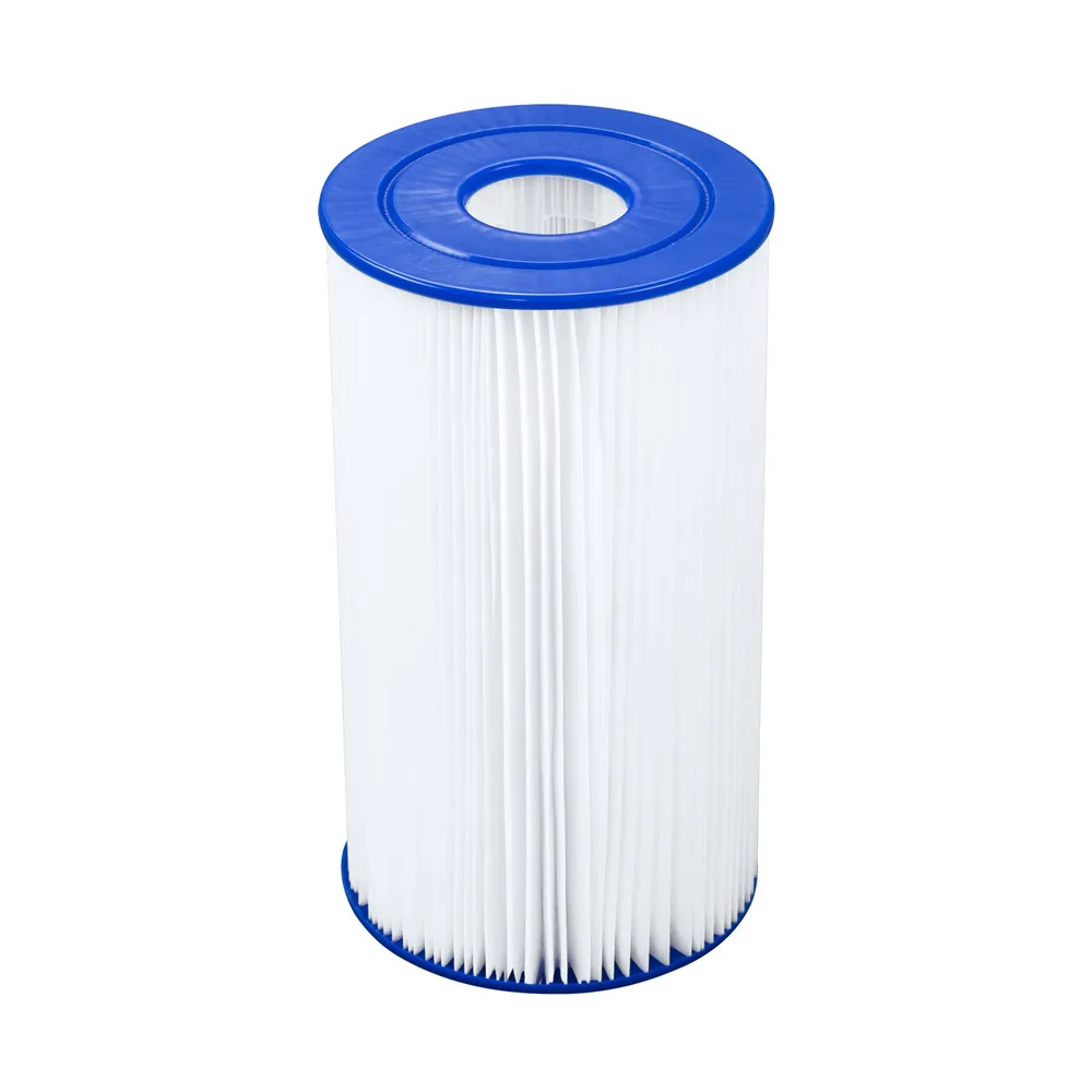 Wnętrze basenu z widocznym wzorem biało-niebieskiej mozaiki