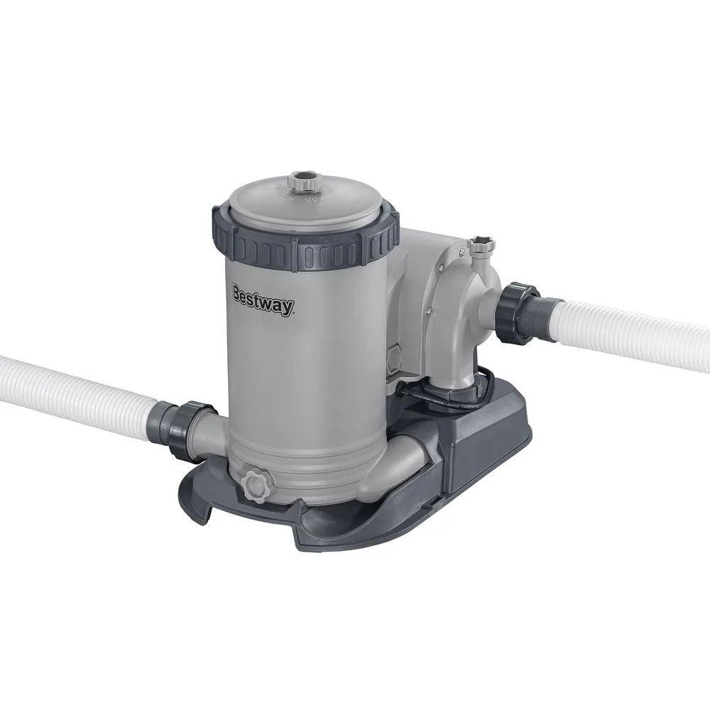 Basen ogrodowy Bestway z uruchomionym oświetleniem LED