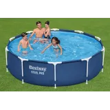 Zbliżenie na trzywarstwową powłokę PVC basenu Bestway