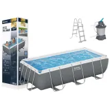 Basen stelażowy Bestway 404x201x100 cm ustawiony w ogrodzie