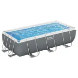 Zbliżenie na wytrzymałą konstrukcję stelaża basenu Bestway