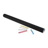 Zbliżenie na strukturę czarnej tablicy kredowej o wymiarach 45x200 cm