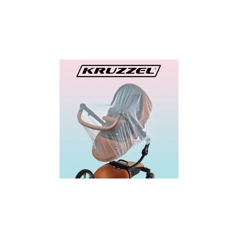 Siateczka moskitiery na spacerówce z bliska