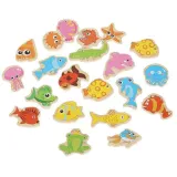 gra łowienie rybek ułożona w okrągłym pojemniku akwarium