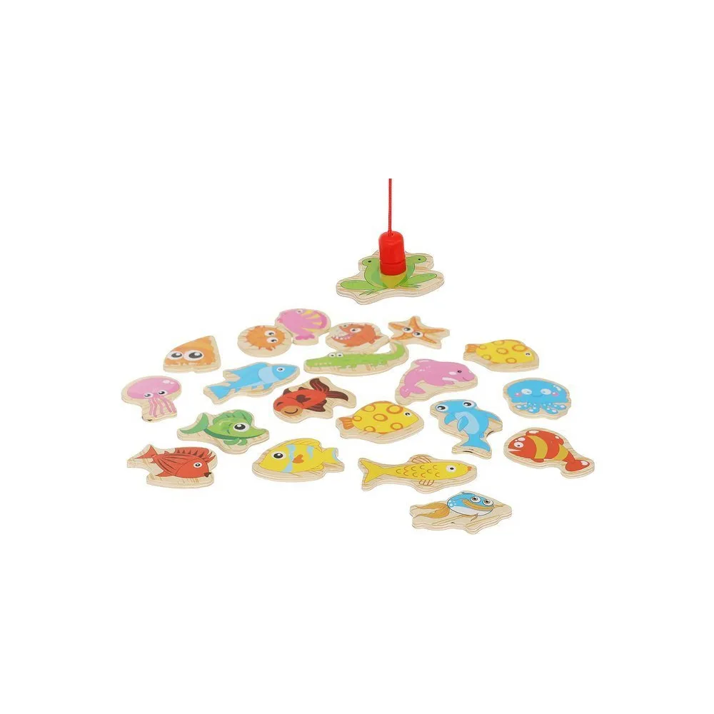 widok z góry na wszystkie elementy gry łowienie rybek