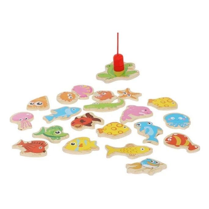 widok z góry na wszystkie elementy gry łowienie rybek