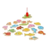 widok z góry na wszystkie elementy gry łowienie rybek