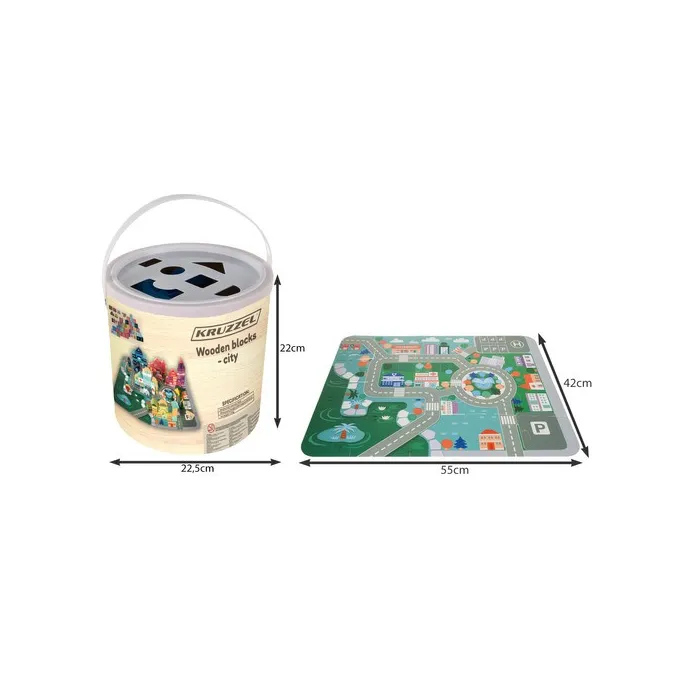 komplet klocków z pojazdami i postaciami dzieci