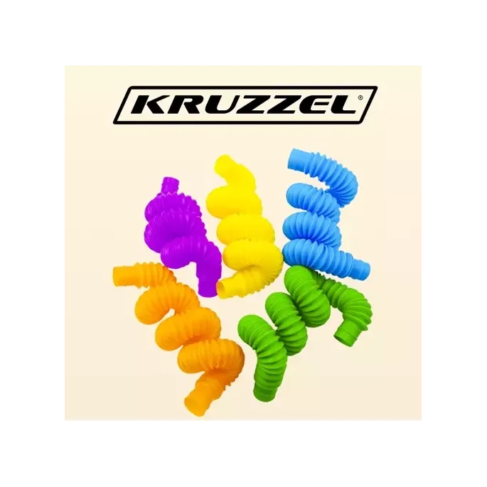 zbliżenie na kolorowe rurki sensoryczne ułożone w wachlarz