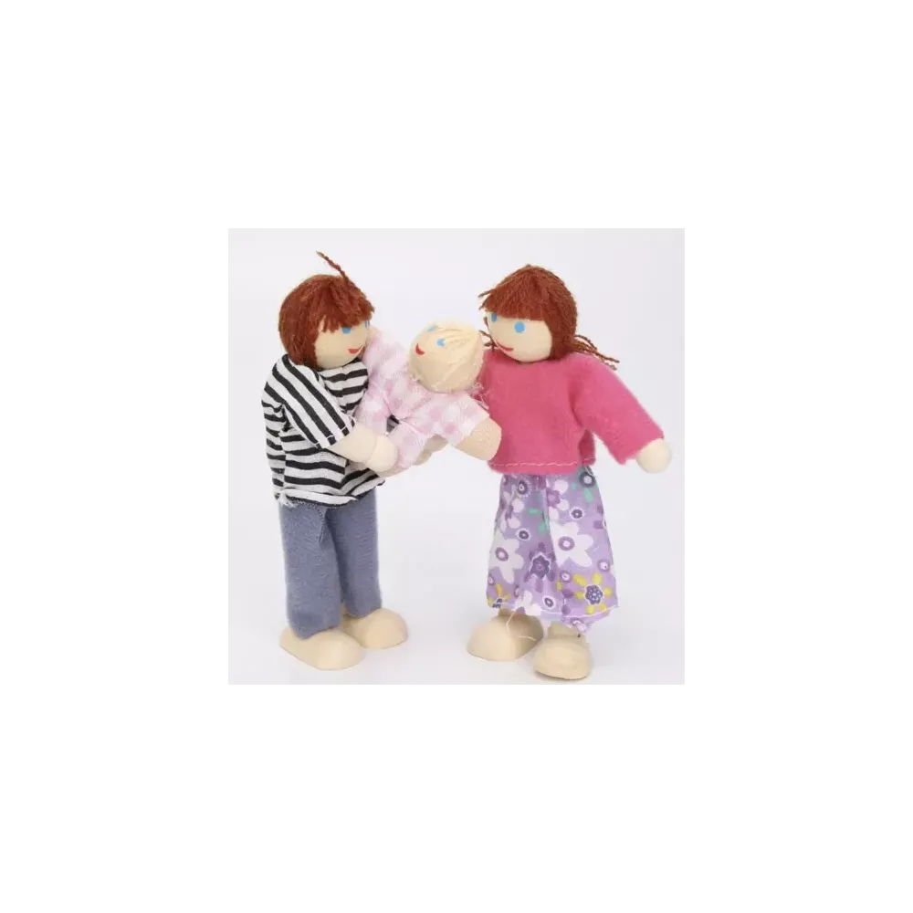 lalka niemowlę i jej starsze rodzeństwo podczas zabawy