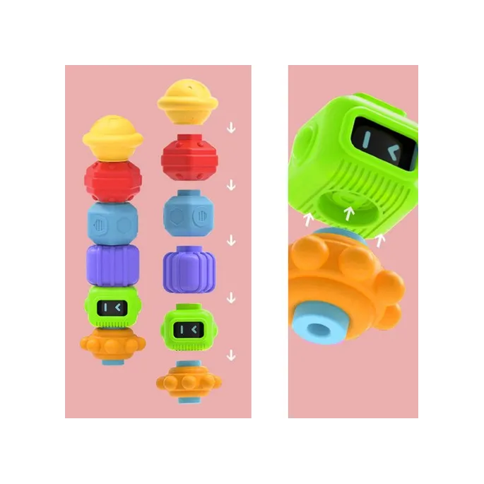 Detal elastycznych pasków do przeciągania klocków