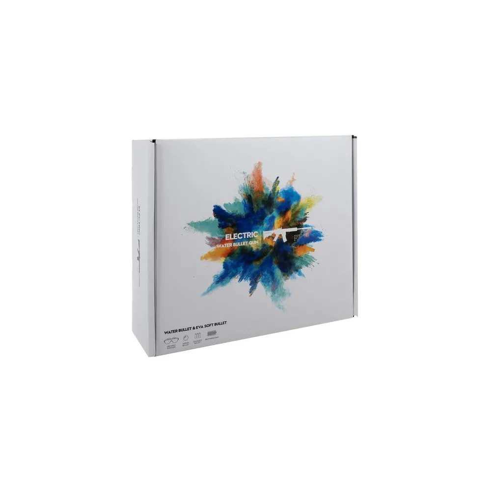 pistolet na kulki żelowe z widocznym przezroczystym magazynkiem