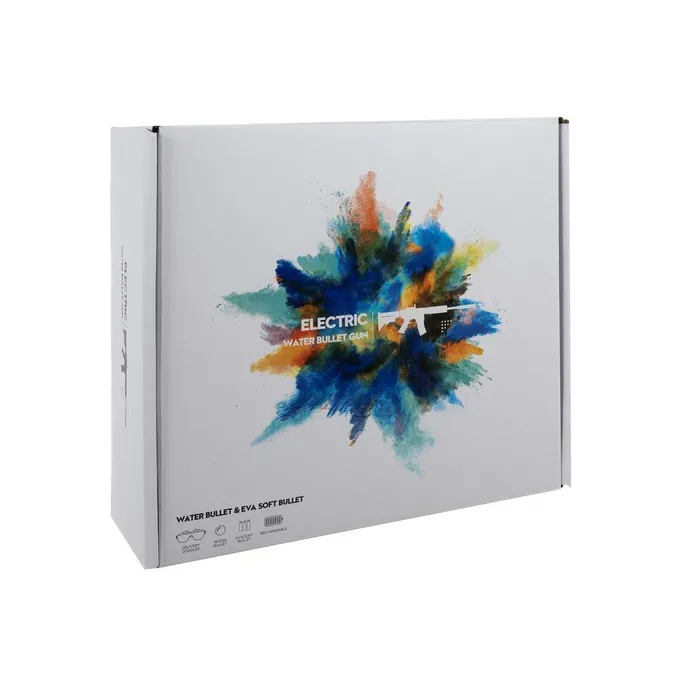 pistolet na kulki żelowe z widocznym przezroczystym magazynkiem