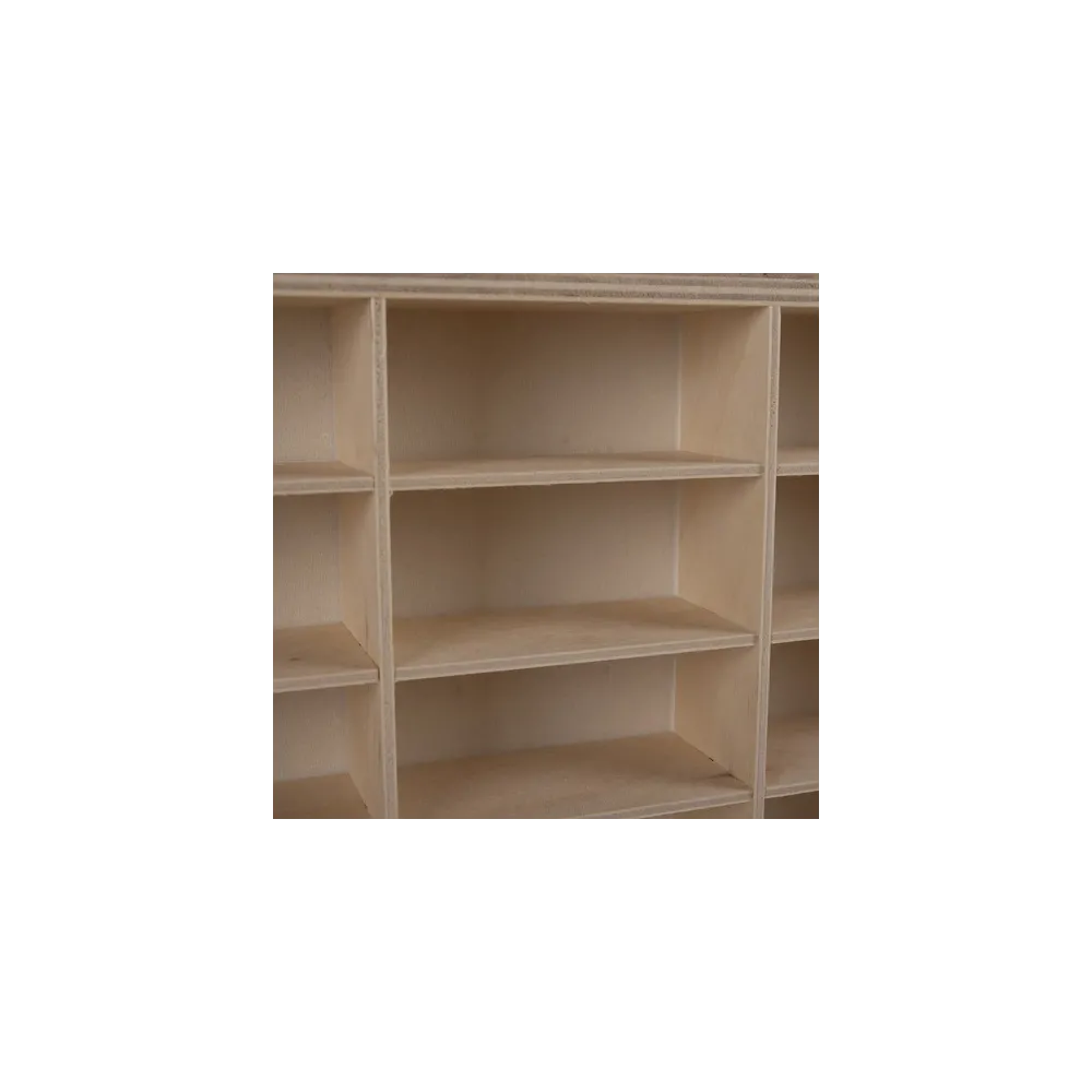 półka z wyjmowanymi przegrodami na samochodziki, widok boczny