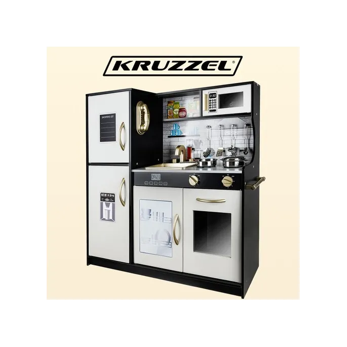 kuchnia dla dzieci z otwartymi drzwiczkami piekarnika