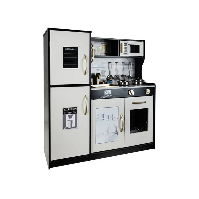 półki kuchni z wyjmowanym zlewem i mikrofalówką